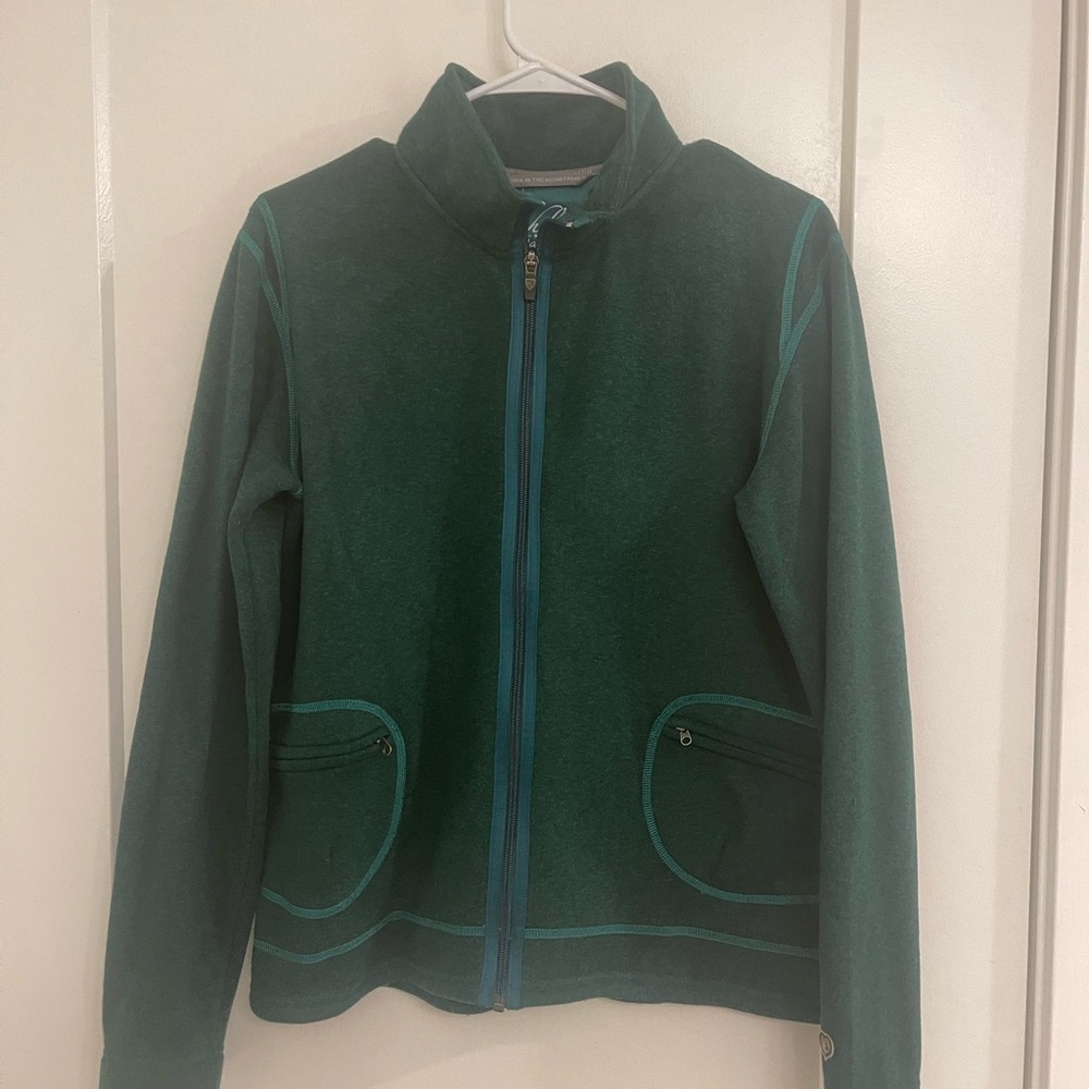 Kuhl Green Zipper Jacket Classic Gorpcore Hiking Athleticwear Modern Minimalist